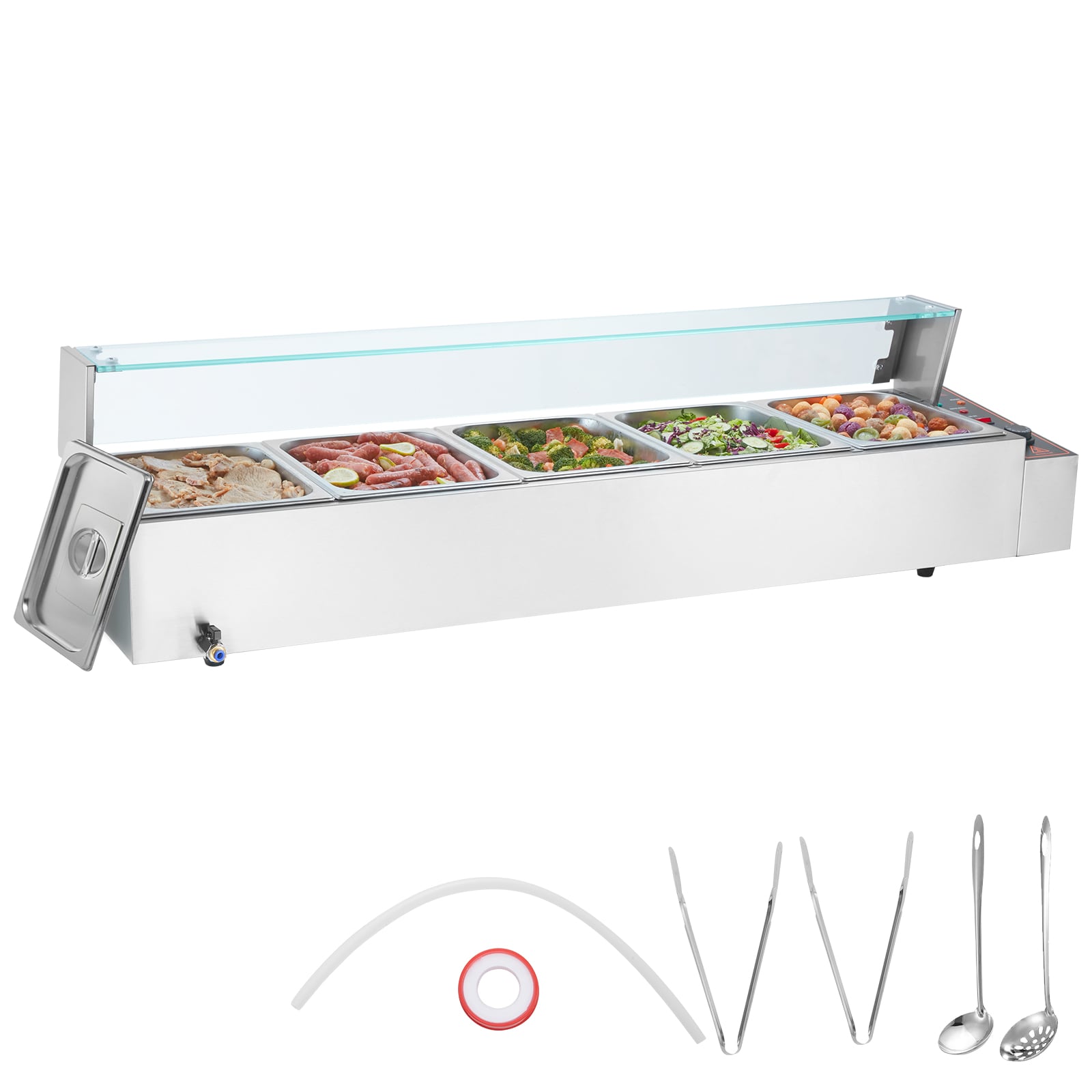 VEVOR BLZBWTC6PB3600001V1 5 -Station 60-Quart Commercial/Residential Electric Food warmer