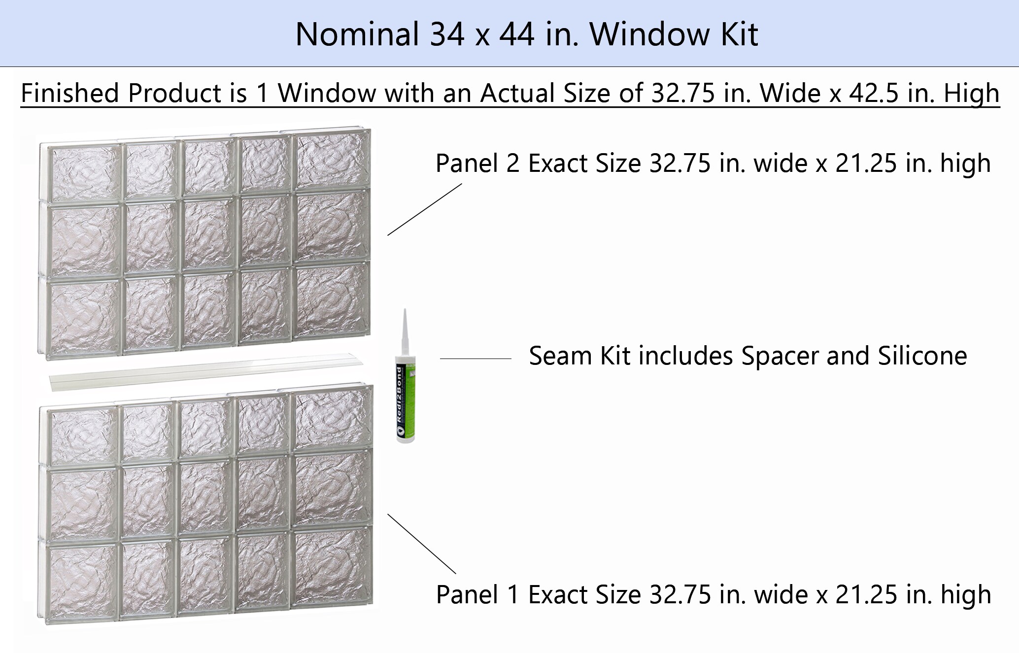REDI2SET S3444IS Glass-Block-Windows - View #2