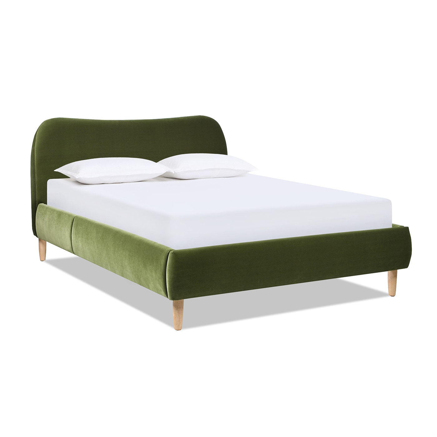 Jennifer Taylor Home L1-V036-3-50500 Roman Olive Green Queen Upholstered Platform Bed