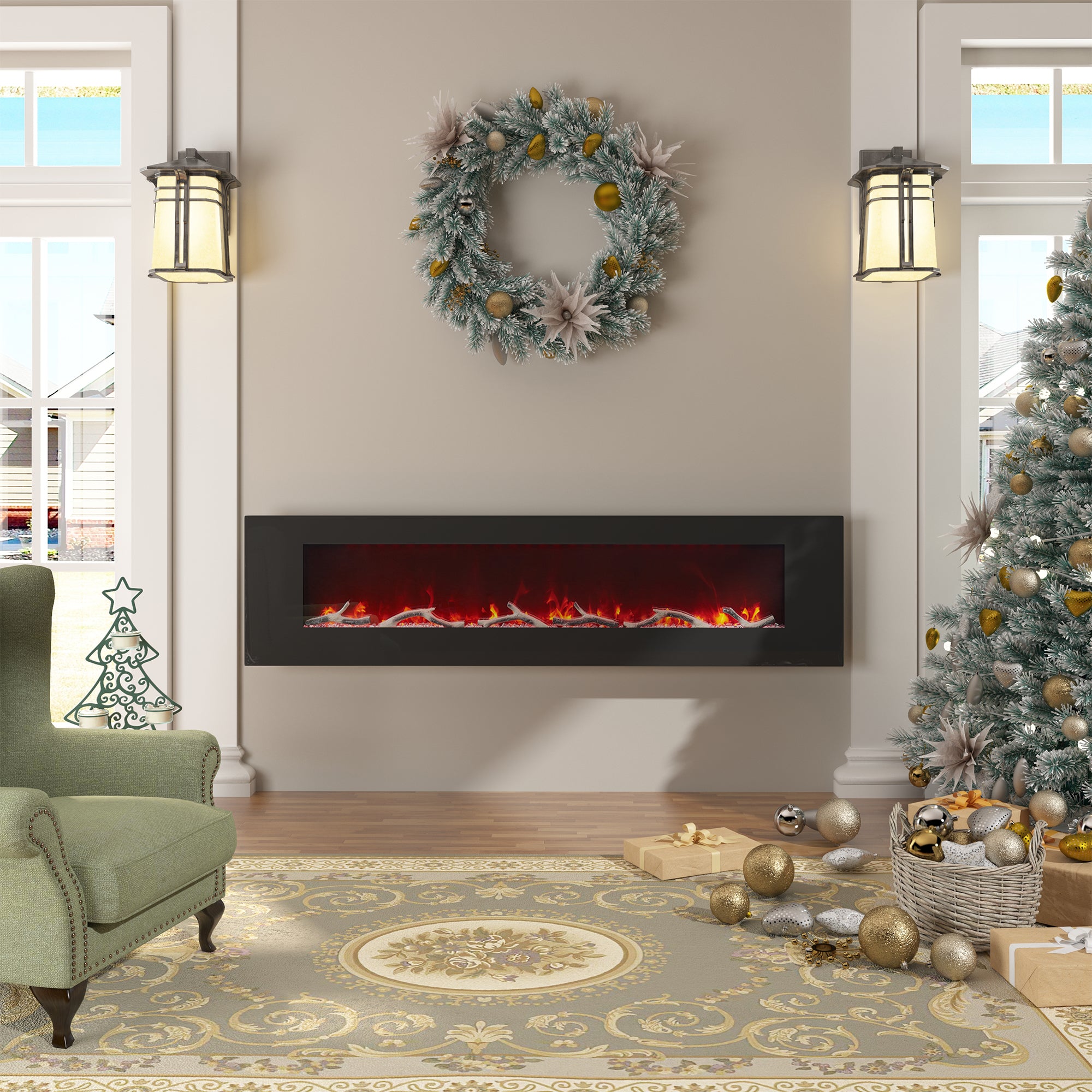 Boyel Living BL-ZHX-BS-72 Electric-Fireplaces - View #4
