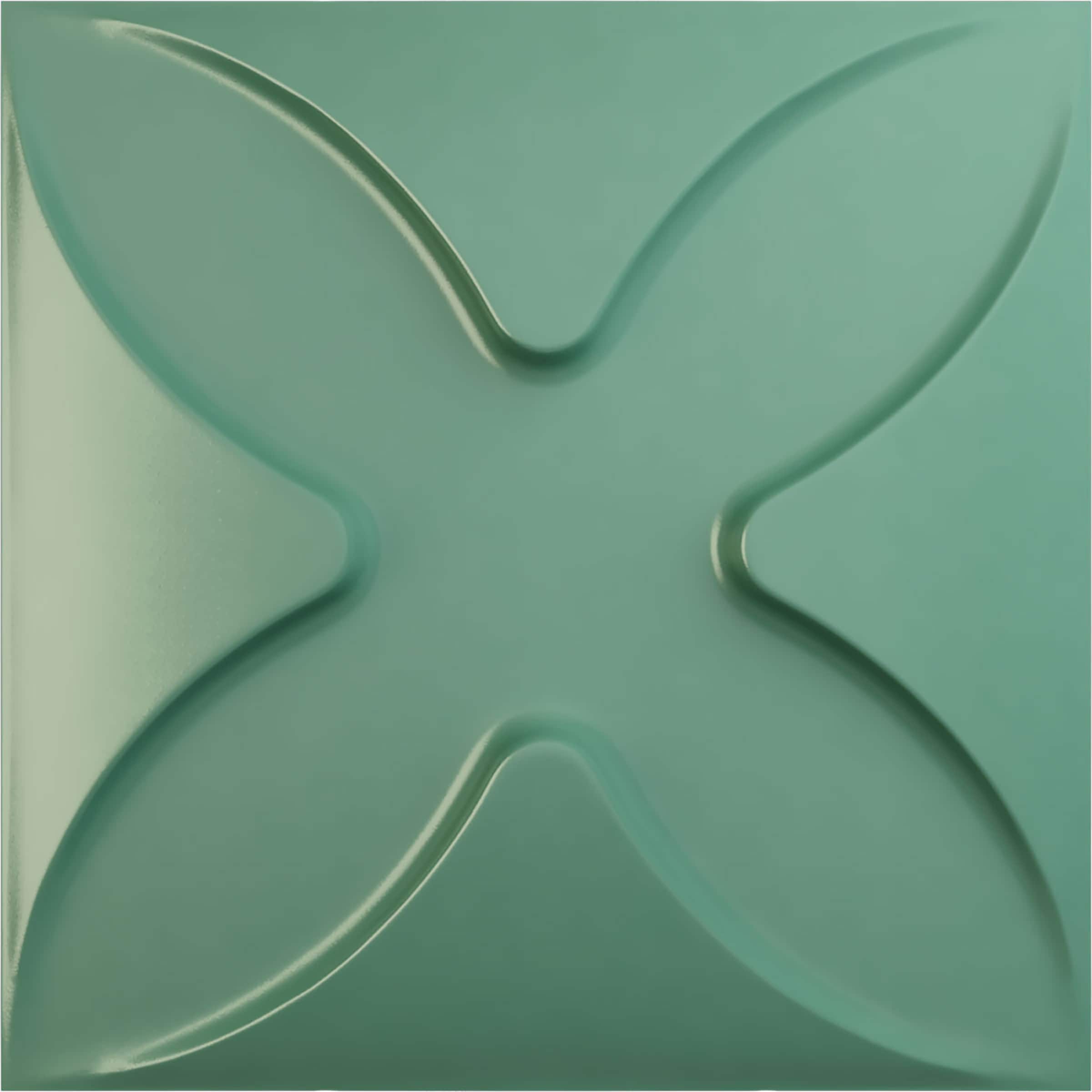 Ekena Millwork WP12X12AUFSM-CASE-12 11-7/8-in x 11-7/8-in Embossed Paintable/Stainable Green PVC Wall Panel ( 12 -Pack, Covers 11.76-sq ft )