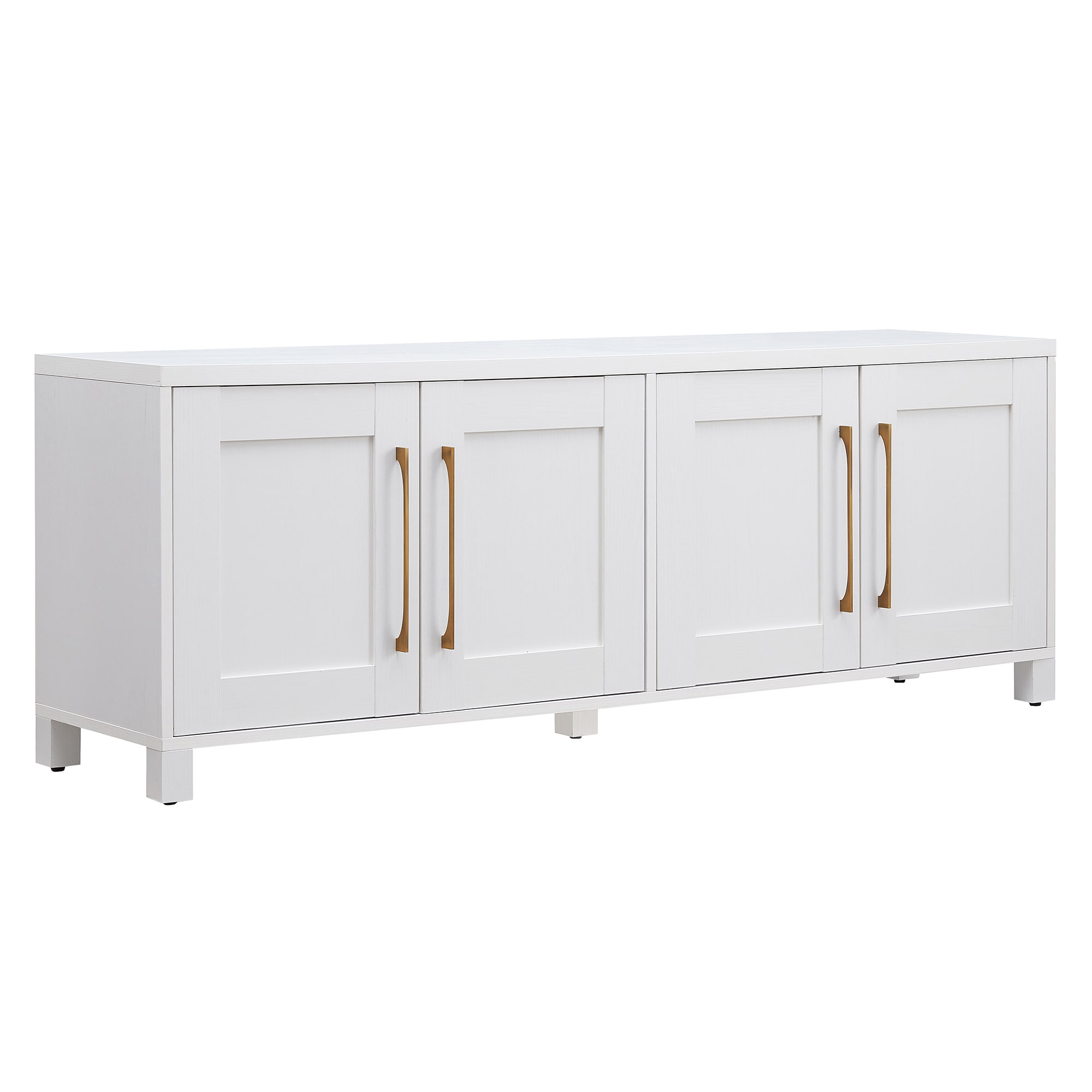 Hailey Home TV1136 Chabot Transitional White TV stand ( Accommodates TVs more than 70-in )