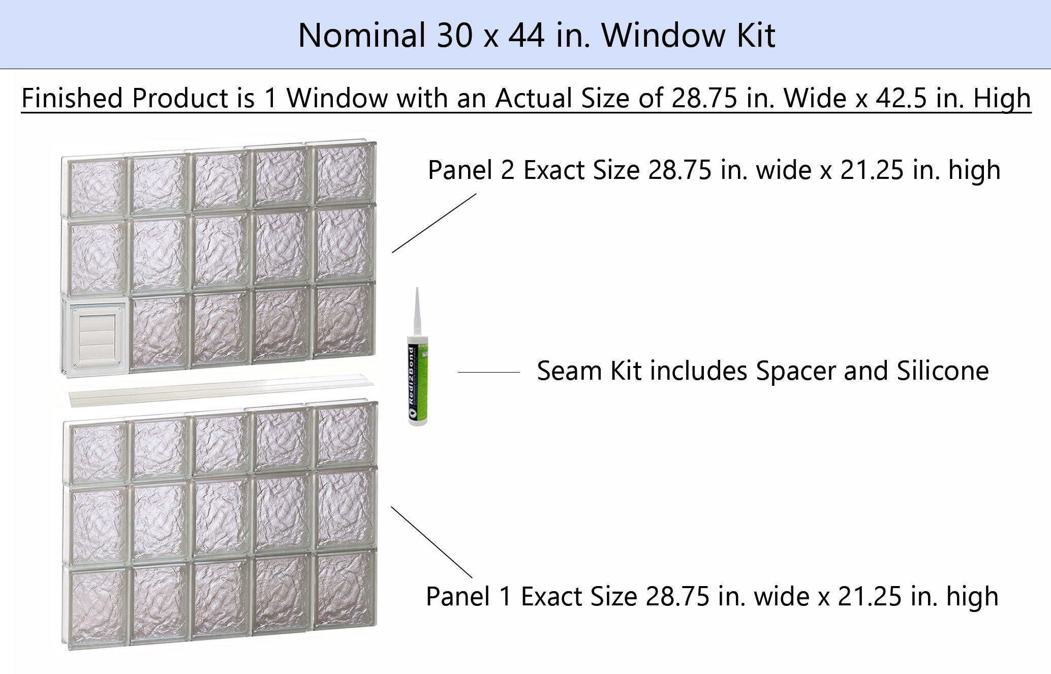 REDI2SET D3044IS Glass-Block-Windows - View #2