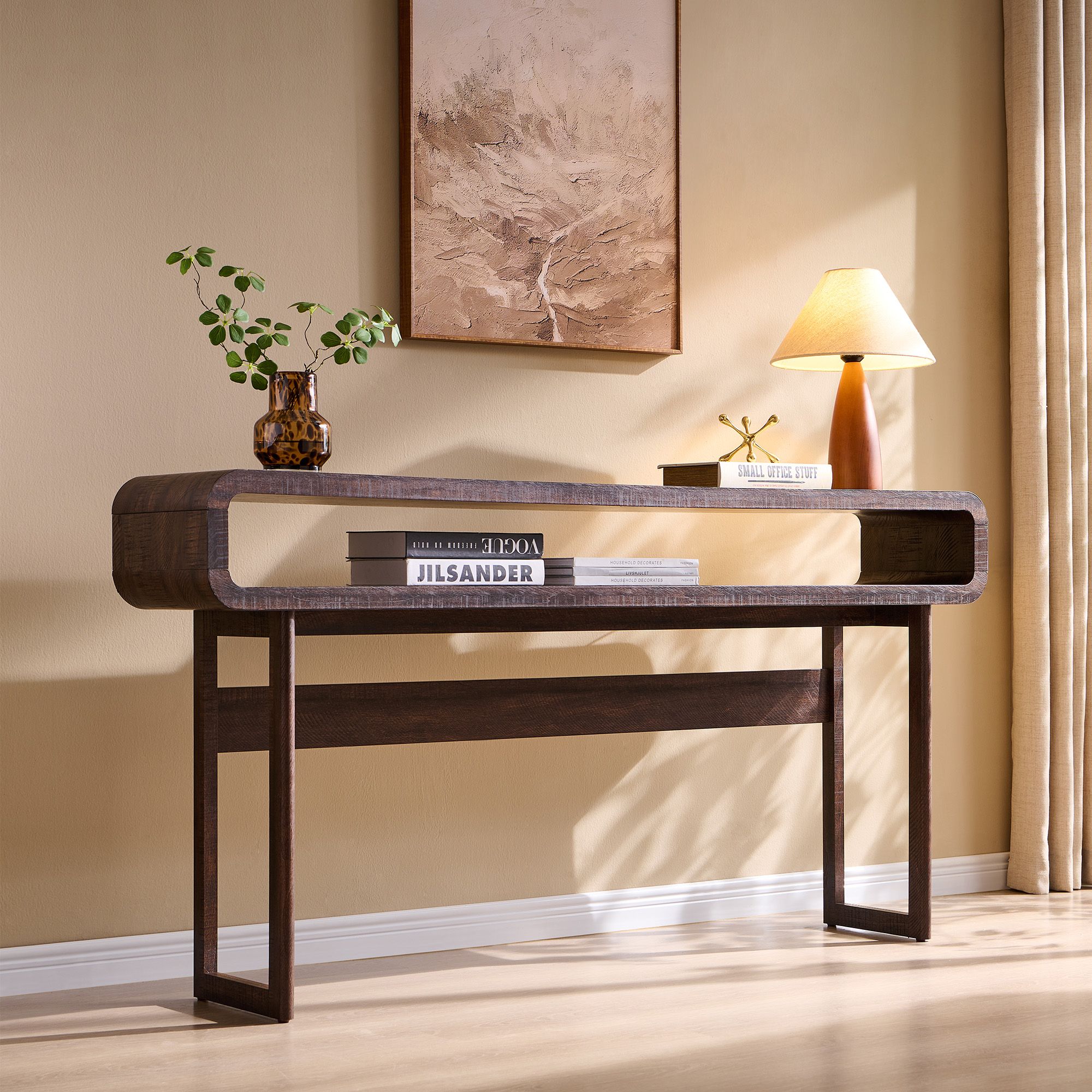 DecorUHome Modern Console Table 63-in W x 11.5-in D x 31.5-in H
