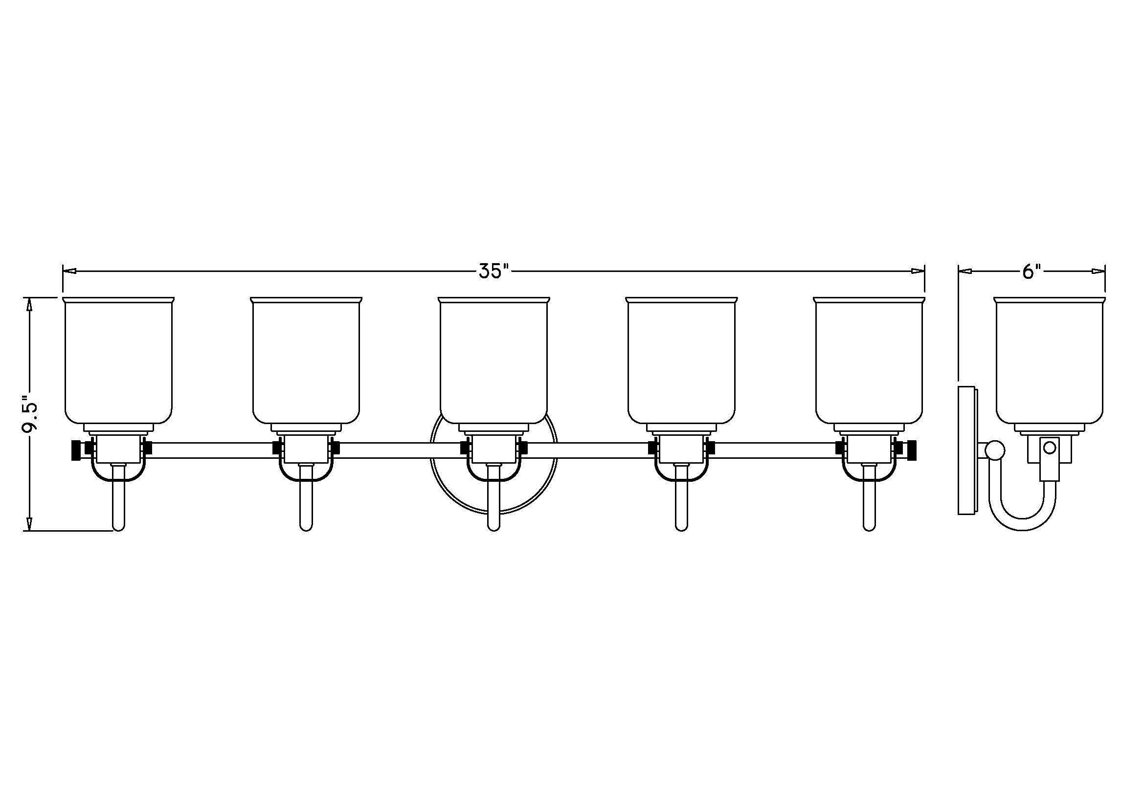 Z-Lite 340-5V-BN b089995 - View #8