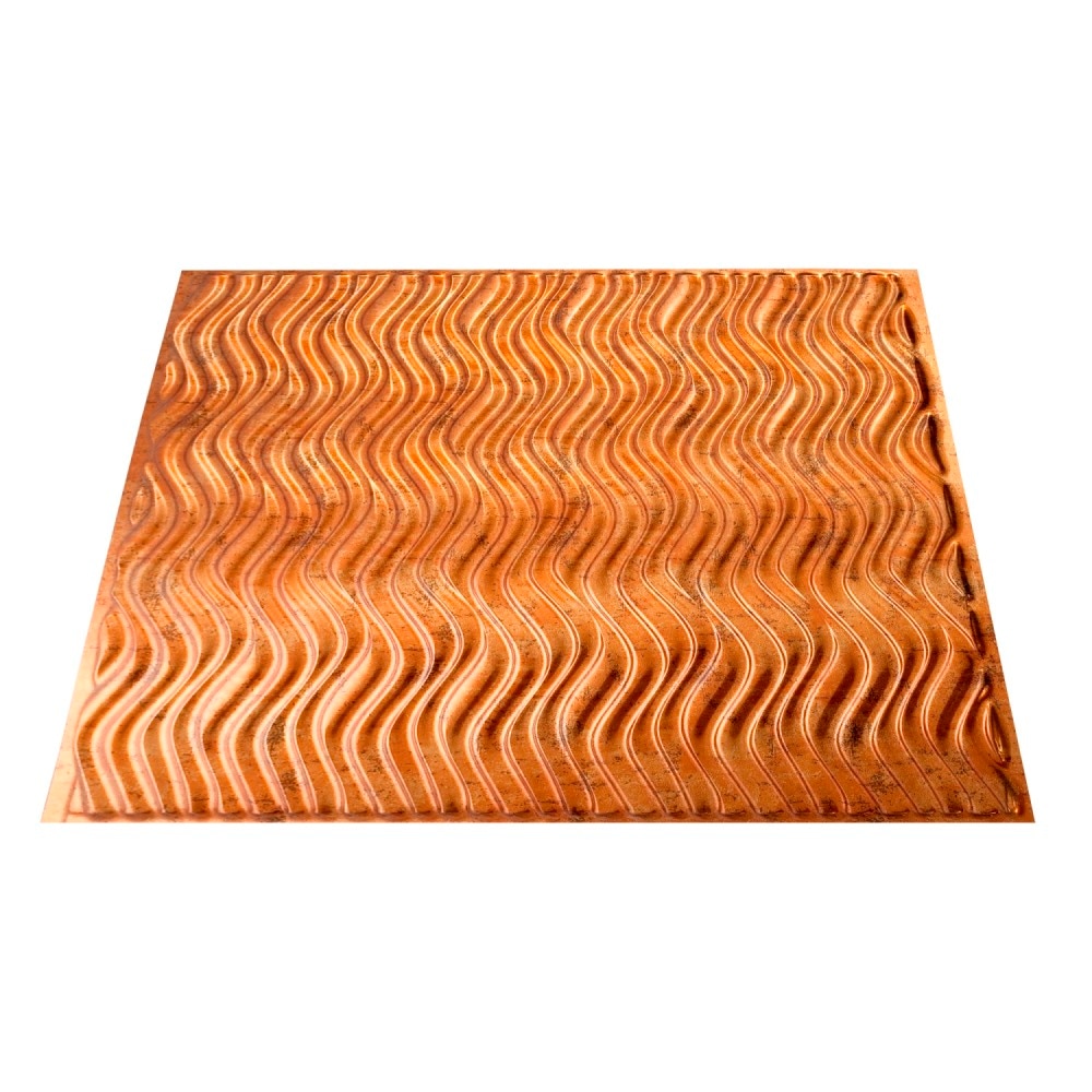 Fasade G71-20 24-in x 24-in Current Vertical Muted Gold PVC Surface-mount Ceiling Tile (1-Pack, 4-sq ft / Case)
