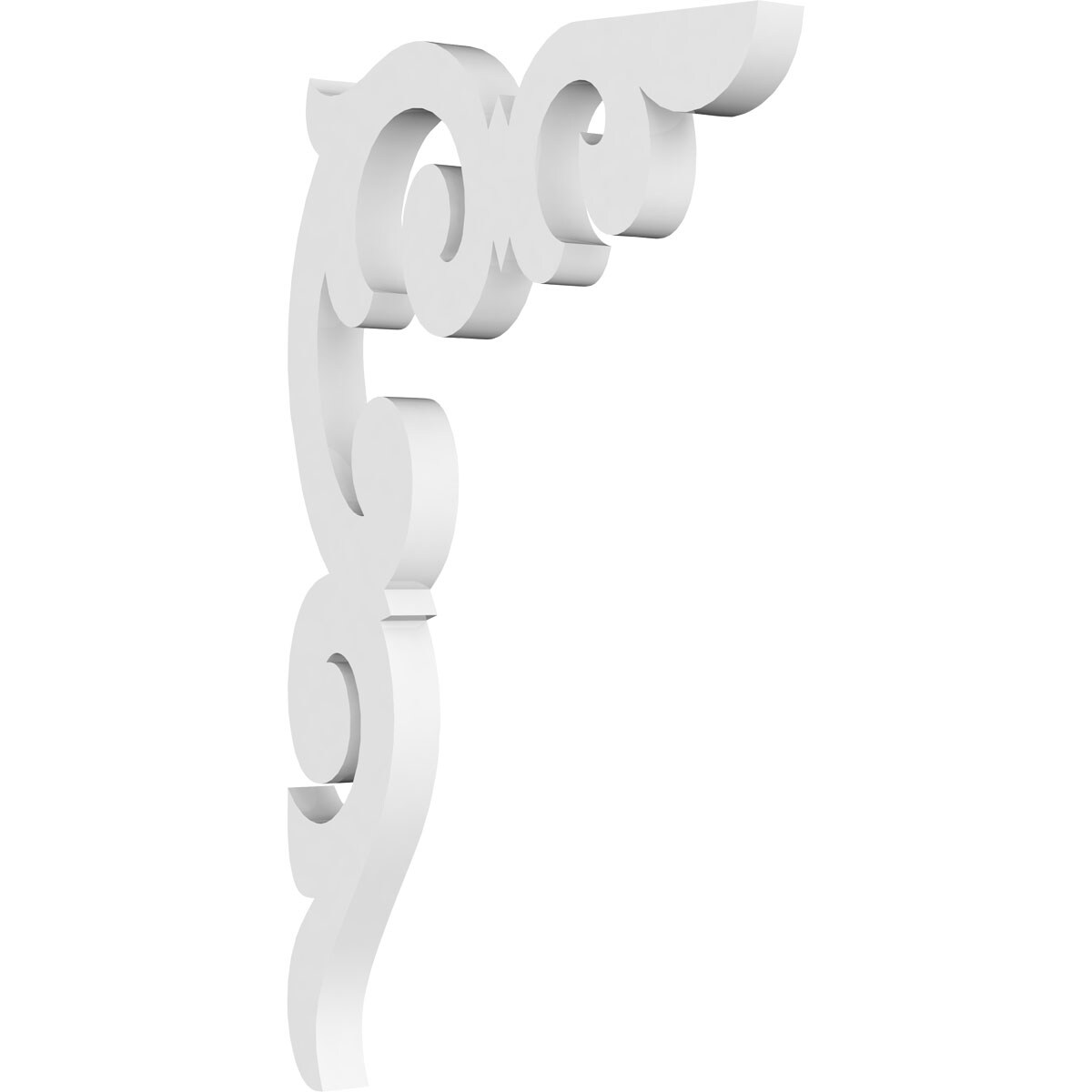 Ekena Millwork BKTP01X06X10KD Kendall 5/8-in x 6-in x 10-in Off-white PVC Standard bracket