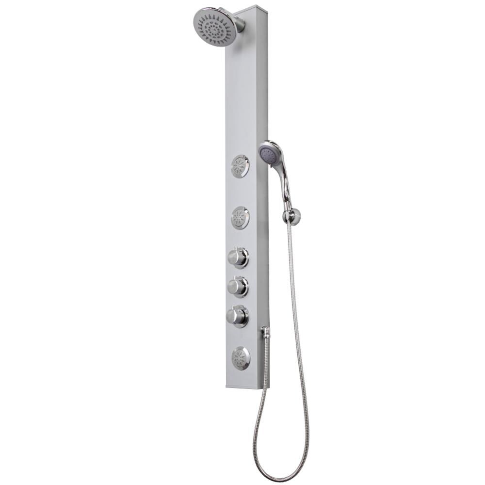 VIGO Callaway Satin Shower Panel System with 3-way Diverter in the ...