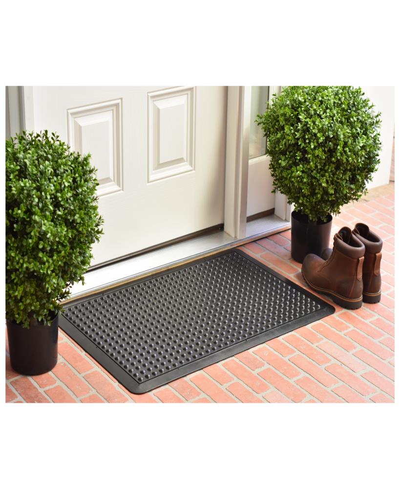 Callowaymills 2-ft X 3-ft Black Rubber Rectangular Indoor Or Outdoor 