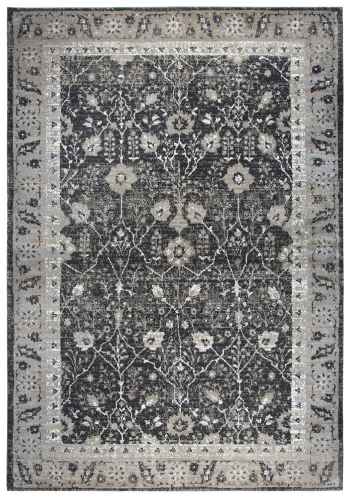 Alora Decor SWGSW100406TA6796 Swagger 7 x 10 Black Indoor Distressed/Overdyed Mid-century Modern Area Rug