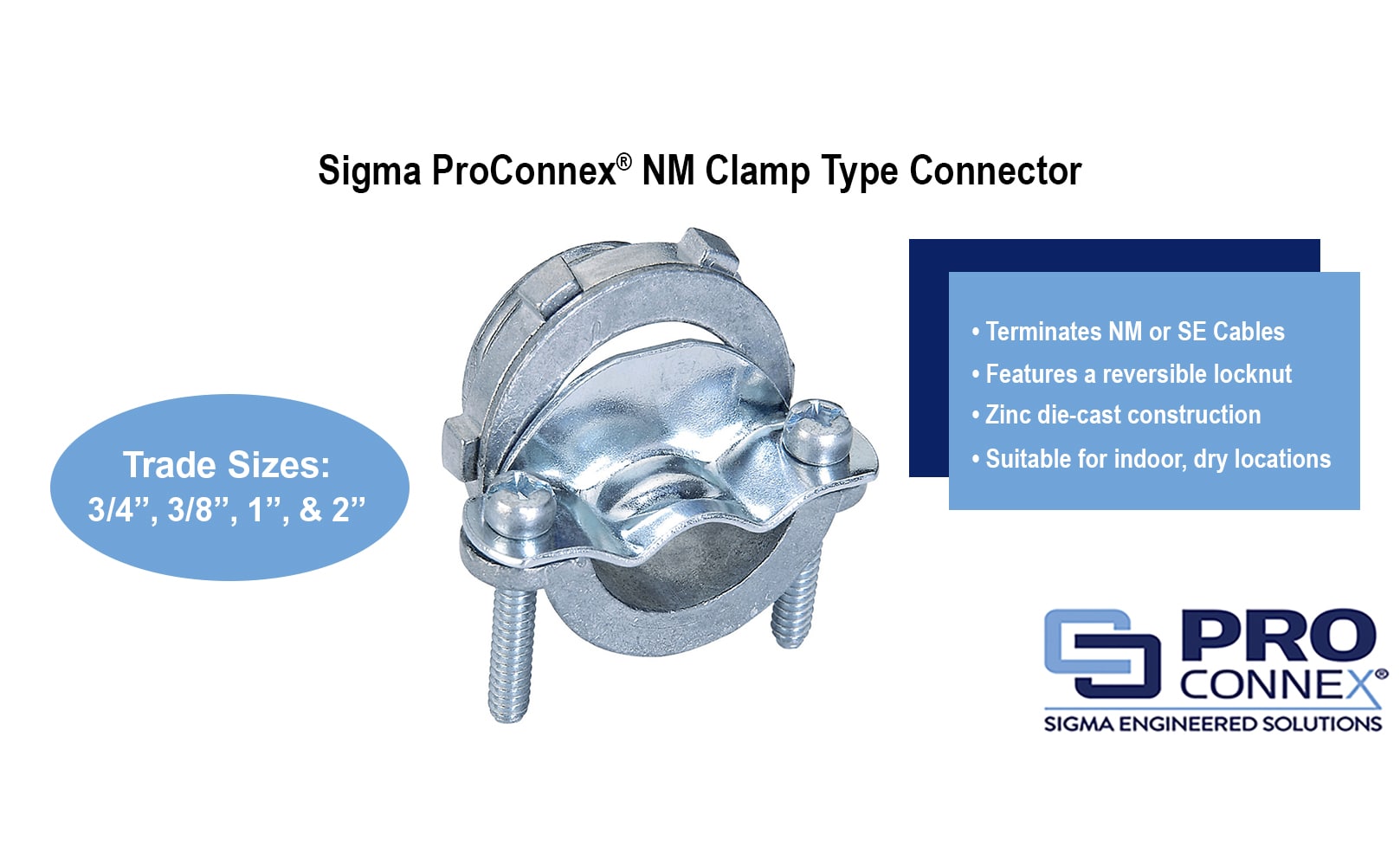 Sigma Engineered Solutions ProConnex 44721 Nm/Se One-Hole Midget