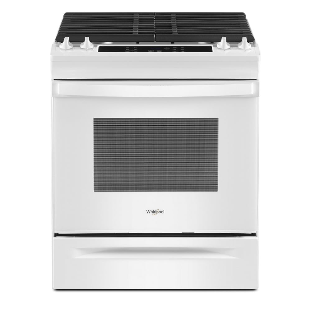 Whirlpool WEG515S0LW 30-in 4 burners 5-cu ft Slide-In Natural Gas Range ( White )