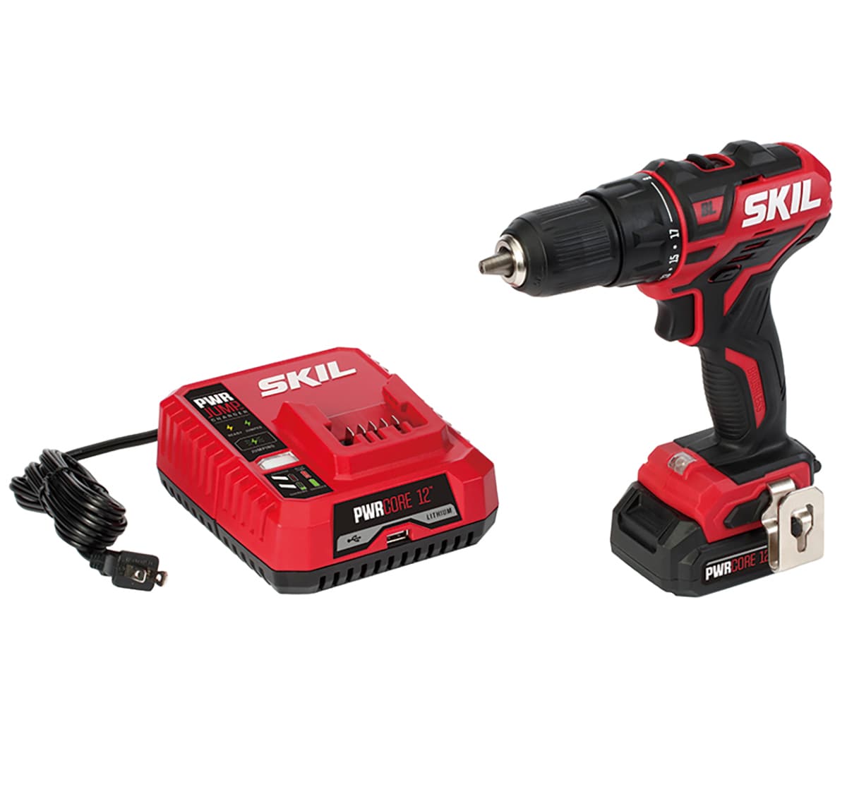 PWR CORE 12-volt 1/2-in Brushless Cordless Drill (1-Battery Included, Charger Included) | - SKIL DL529002
