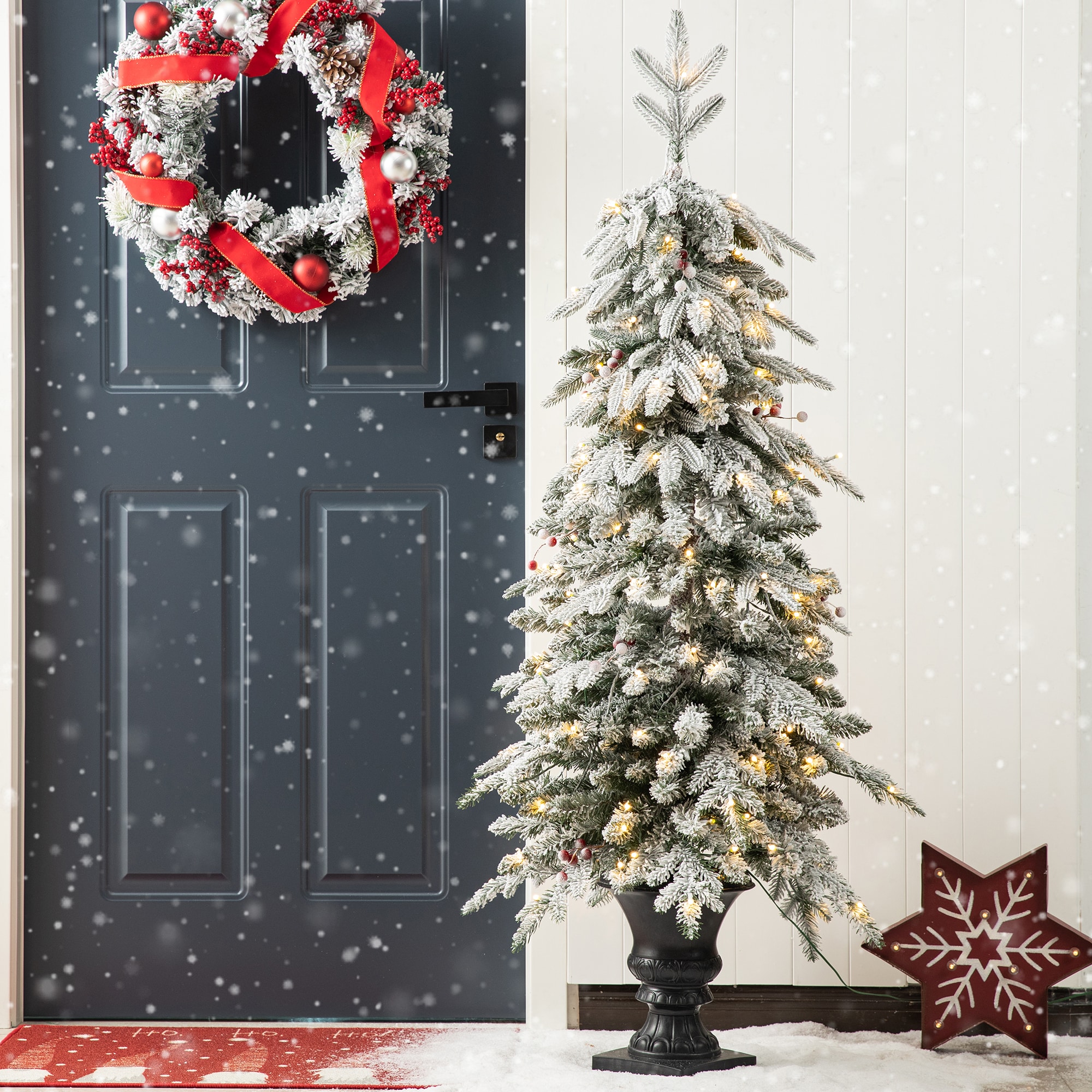 Glitzhome 2030800017 Artificial-Christmas-Trees - View #2