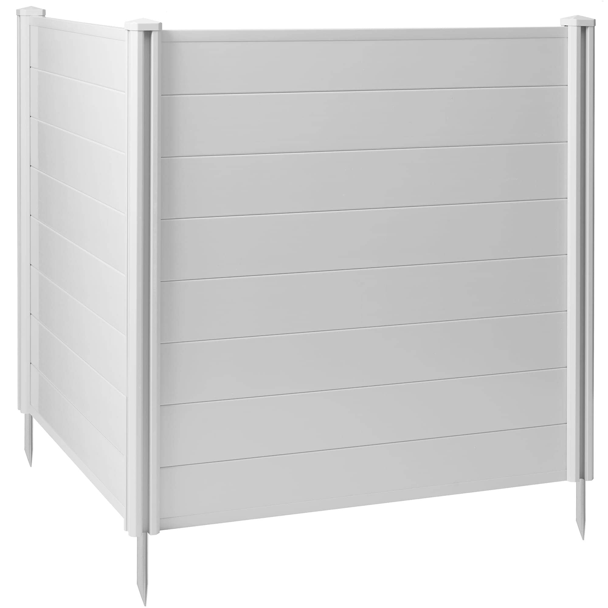 Casafield PAT-ENC-A80-H48W 48 x 48-in Privacy Screen Vinyl Fence Panel for AC / Trash - White