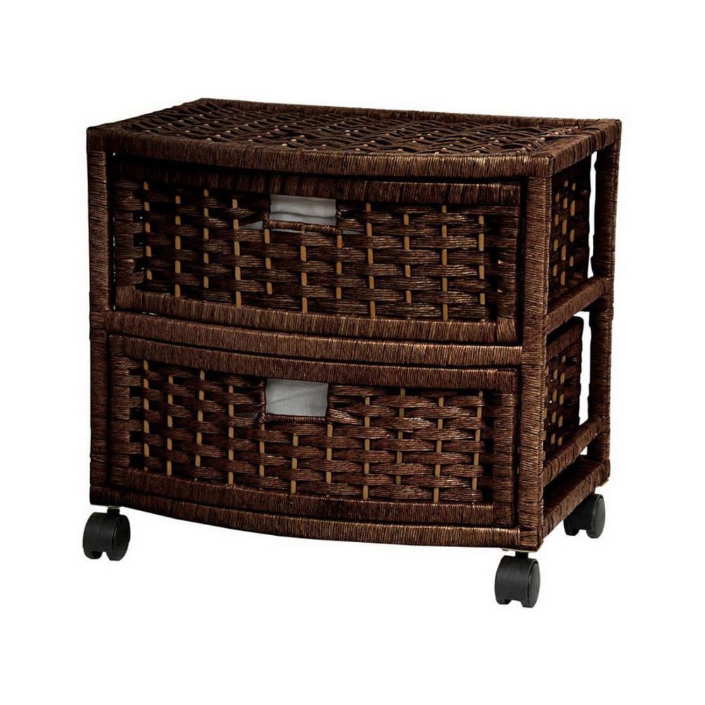 Oriental Furniture 3-Drawer Honey Natural Fiber Trunk JH09-051-3
