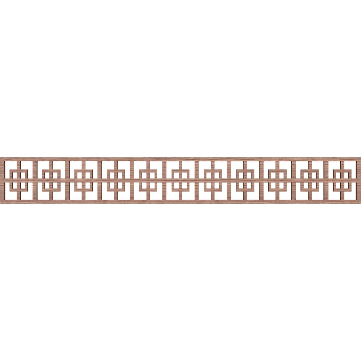 Ekena Millwork MLDB06X46CMBWA Cambridge Fretwork Flat Trim 6-in x 3.86-ft Walnut Brown Unfinished 2157459 Pierced Wall Panel Moulding