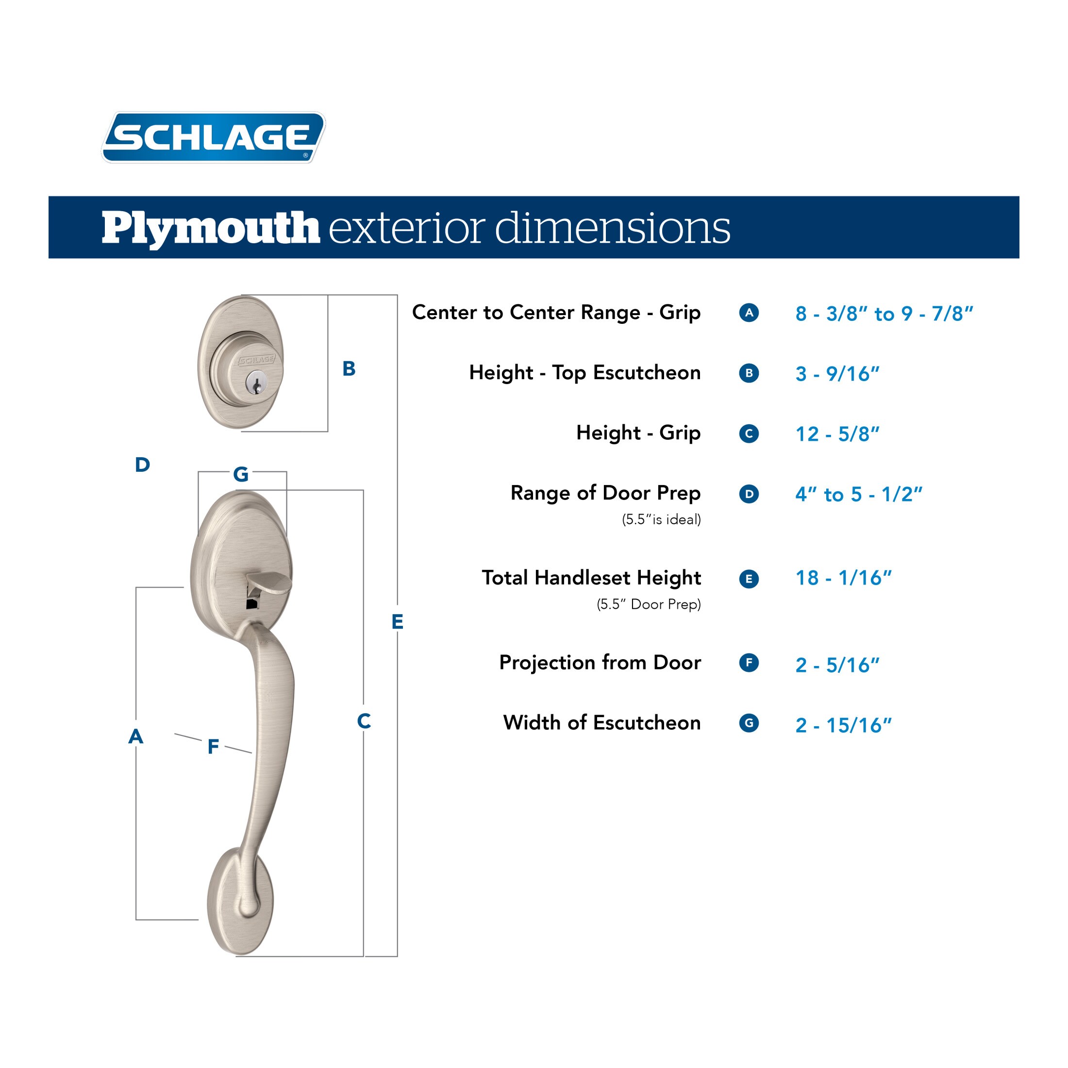Schlage F58 PLY 622 handlesets - View #4
