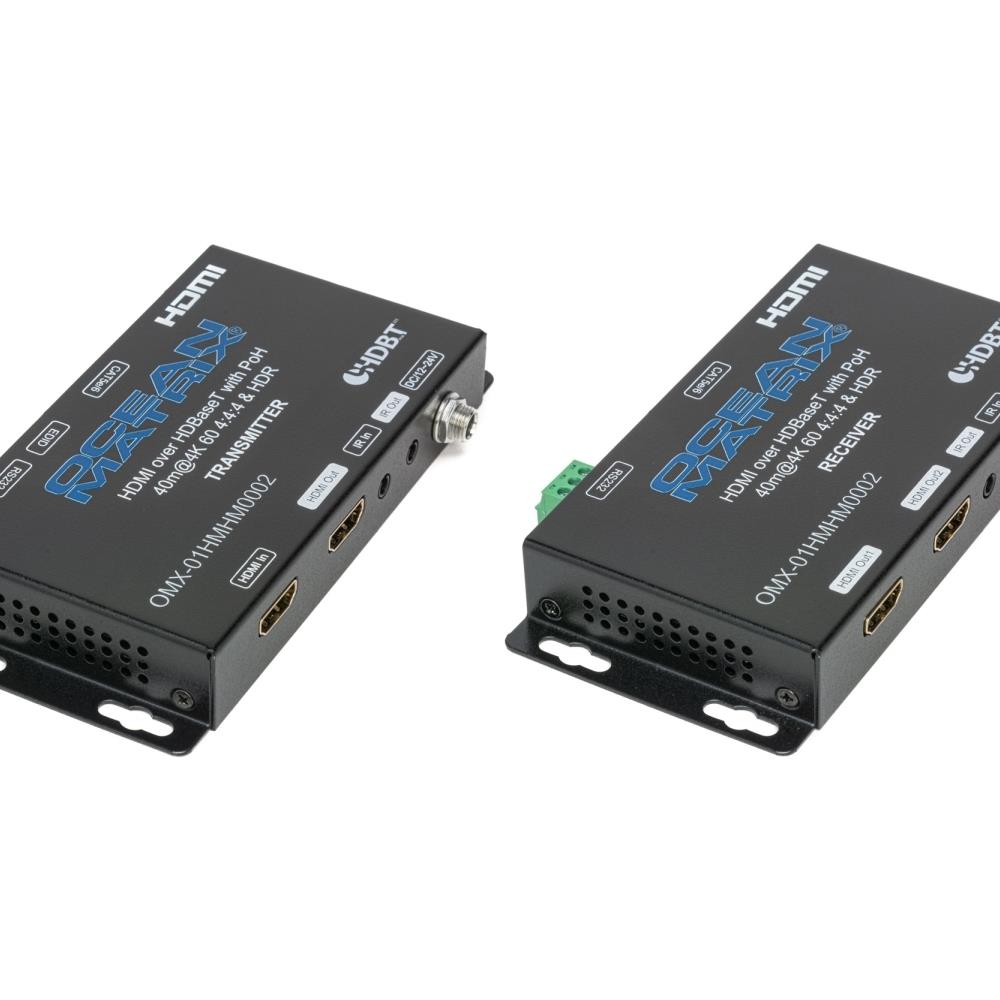  TCNCD389726 Ocean Matrix OMX-01HMHM0002 HDBaseT 4K HDMI Extender Set with Two-Way IR- RS232- Two-Way PoH