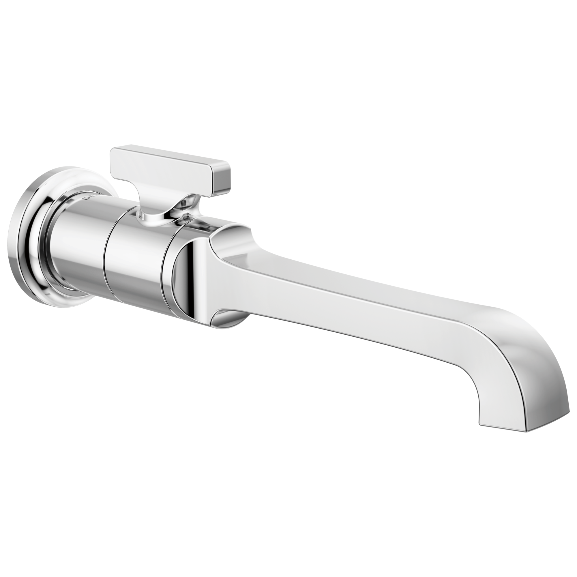 Delta T3589LF-PR-WL Tetra Lumicoat Chrome Wall-mount 1-handle WaterSense Low-arc Residential Handle Bathroom Sink Faucet
