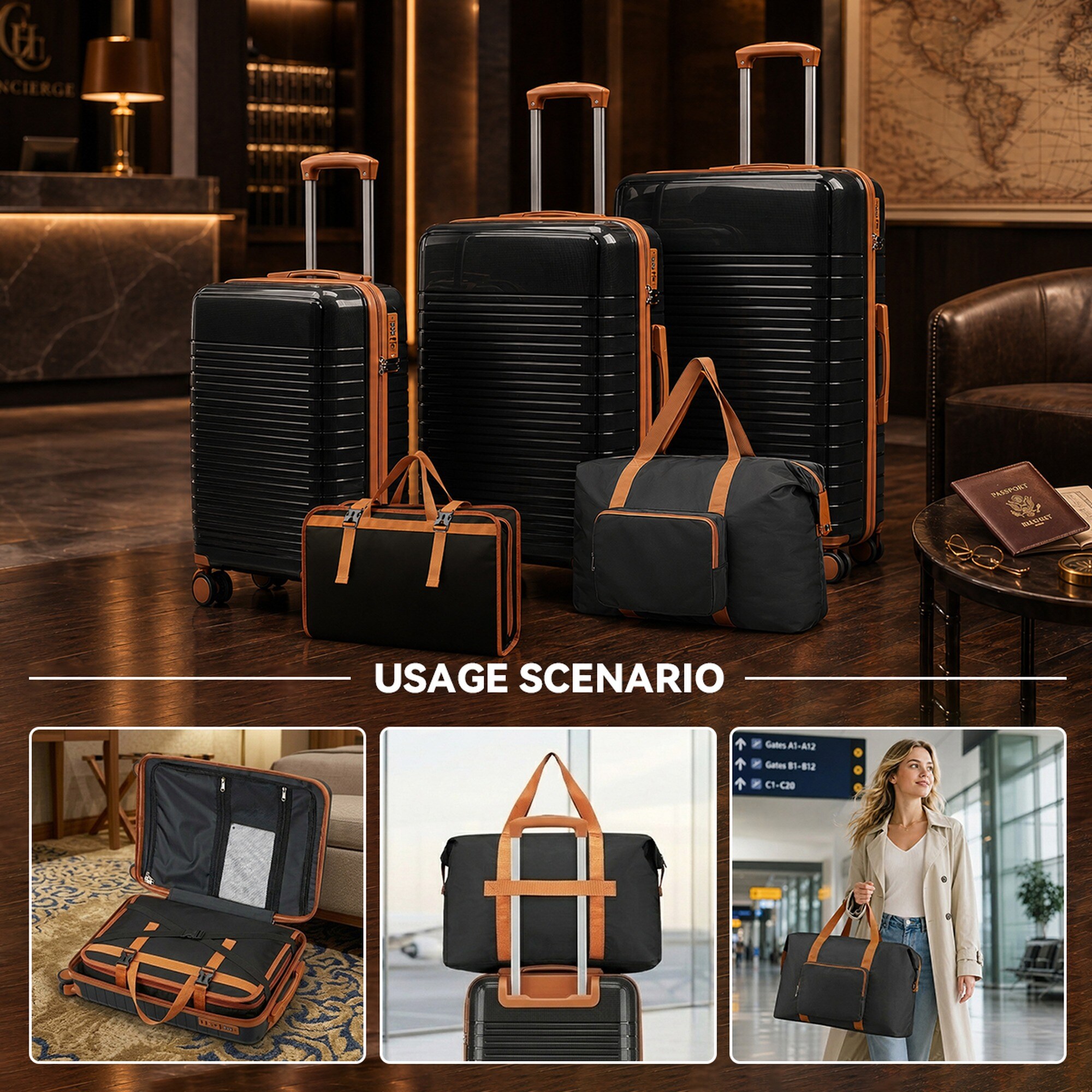 HyperDrop Cart ZW-W5713P532645 Luggage-And-Luggage-Sets - View #3