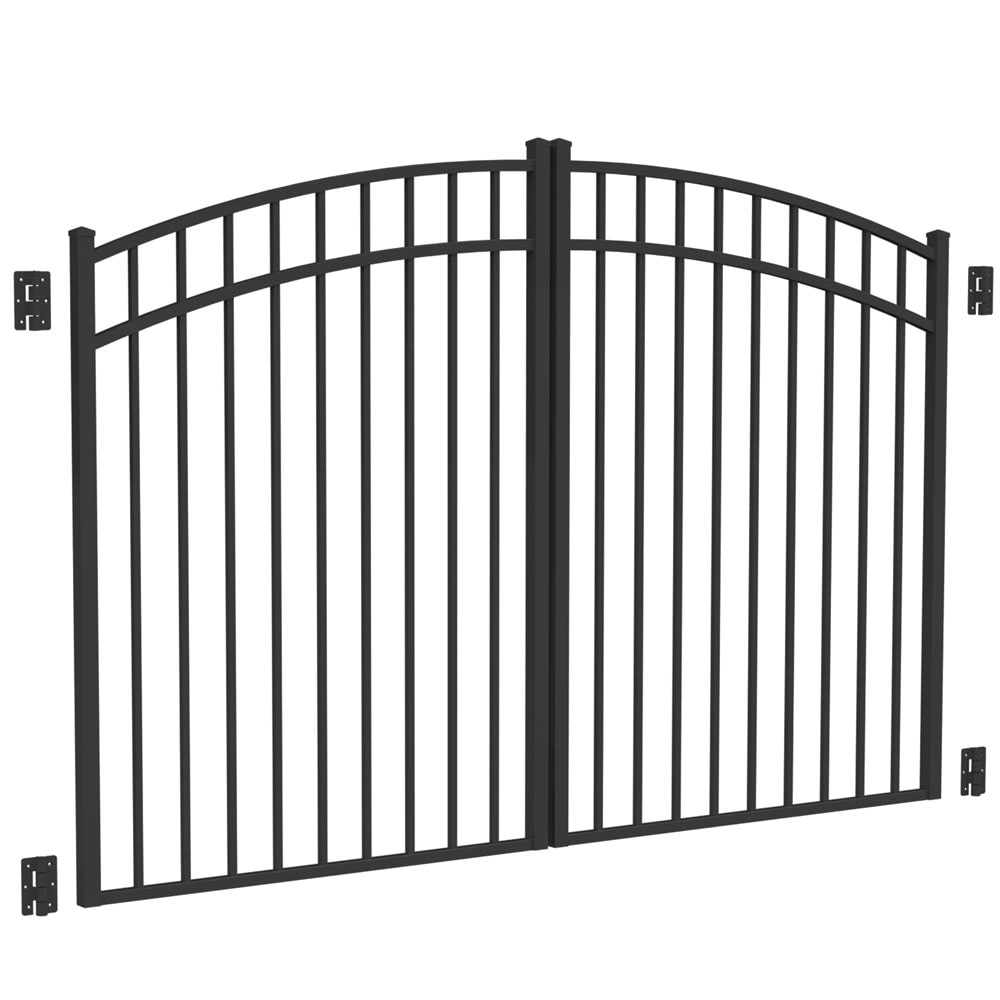 Freedom 73015580 7.75-Feet x 4.62-Feet Black Aluminum Driveway Gate