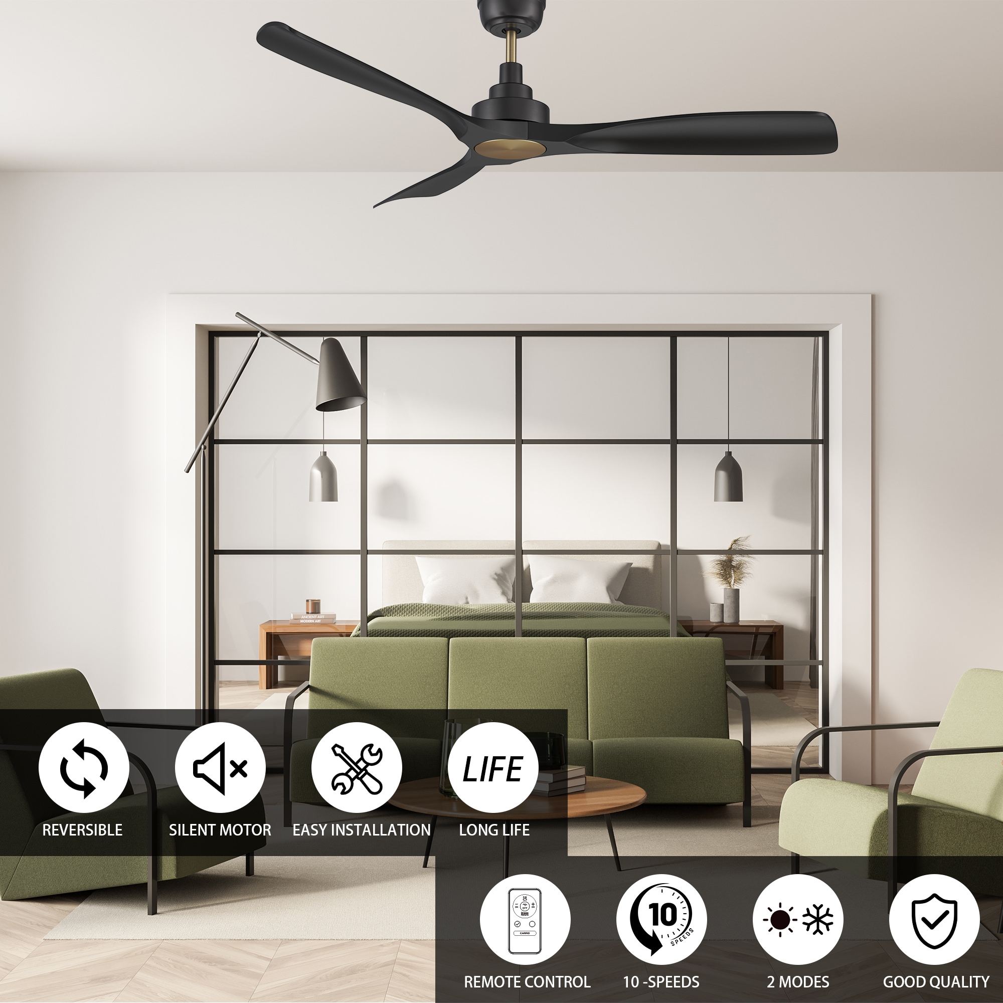CARRO USA LC523A-N10-B2-1A Ceiling-Fans - View #4