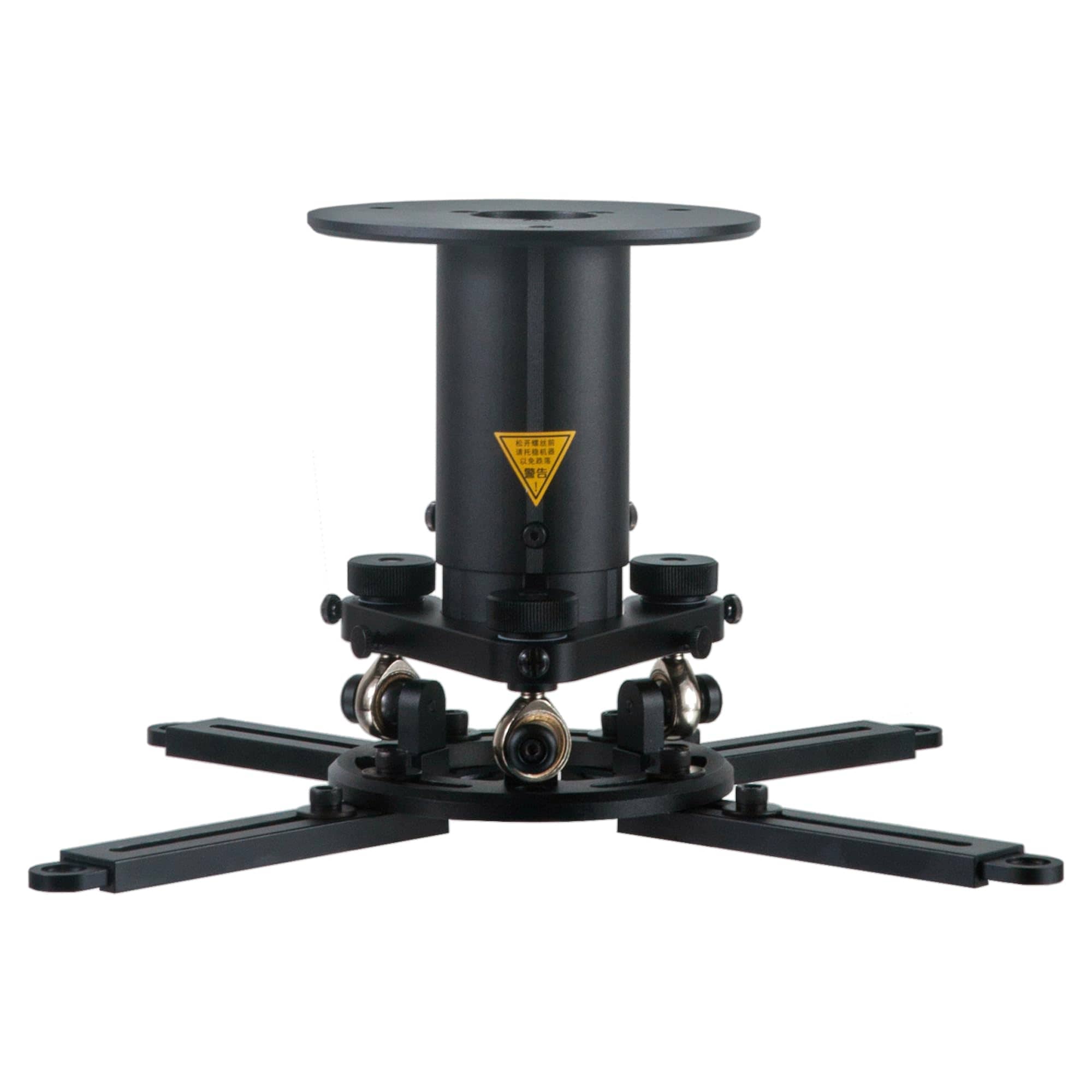 Afoxsos  Projector Ceiling Mount Adjustable Height Aluminum Alloy 360 Degree Rotation Plus Minus Ten Degree Tilt Universal Fits One to Four Hole