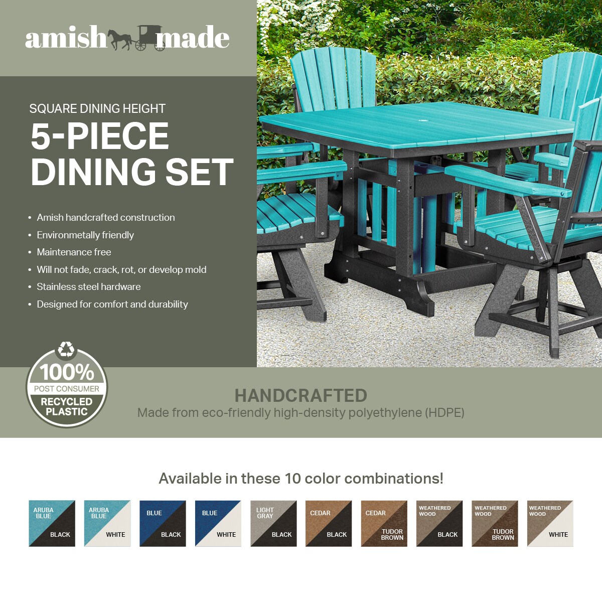American Furniture Classics DJ130CBK-K Patio-Dining-Sets - View #3