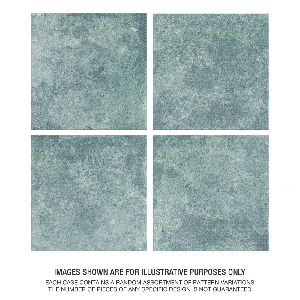 Affinity Tile Mandala Sea Green 8-in x 8-in Multi-finish Ceramic Wall ...