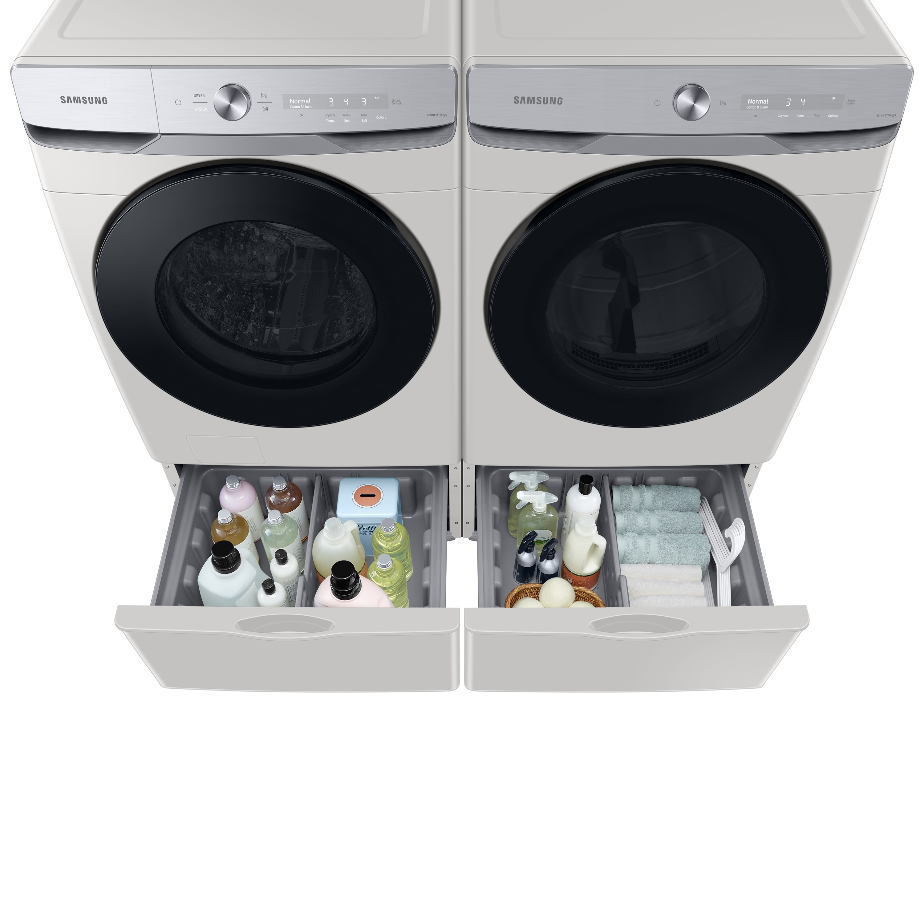 Set of 2 Samsung 14.2-in x 27-in Universal Laundry Pedestal (Platinum) -  appliances - by owner - sale - craigslist