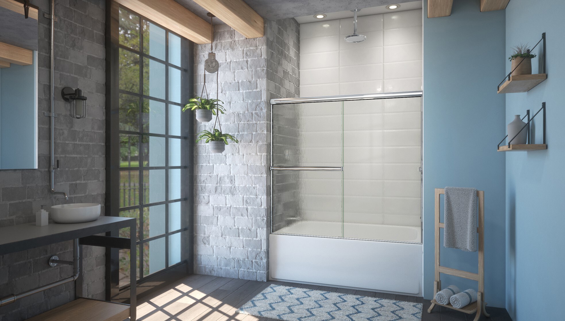 Arizona Shower Door LETE56X5434CHRN Bathtub-Doors - View #2