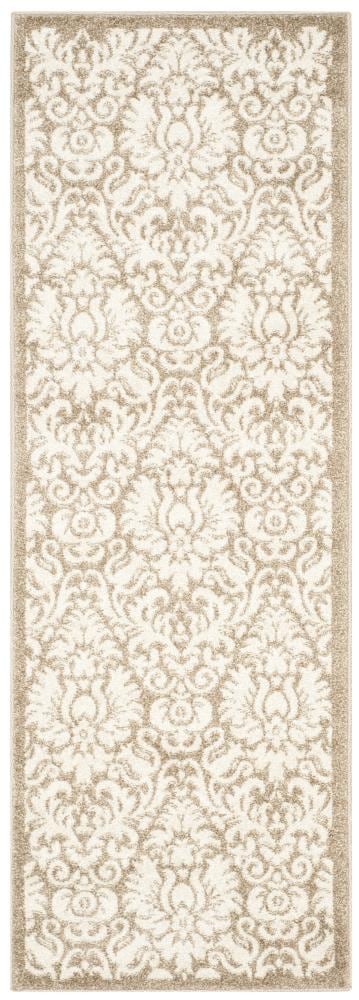 Safavieh AMT427S-27 Mirabel 2 x 7 (ft) Loomed Polypropylene Wheat/Beige Rectangular Indoor/Outdoor Damask Runner rug