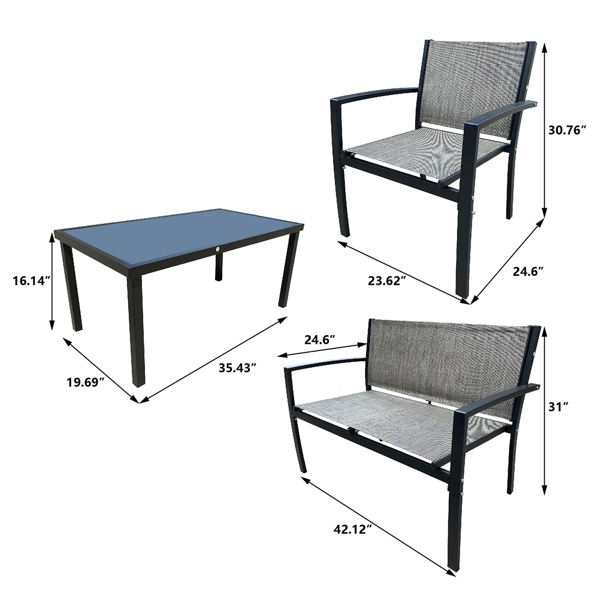 Gaierptone B230509-13 Patio-Conversation-Sets - View #4