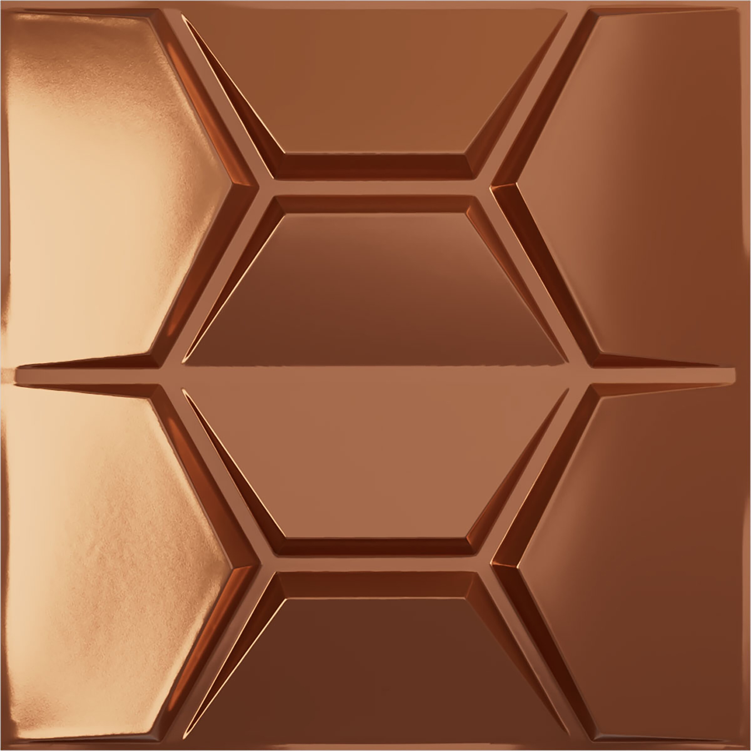 Ekena Millwork WP20X20CYBCO 19-5/8-in x 19-5/8-in Embossed Paintable/Stainable Copper PVC Geometric Wall Panel ( 2.67-sq ft )