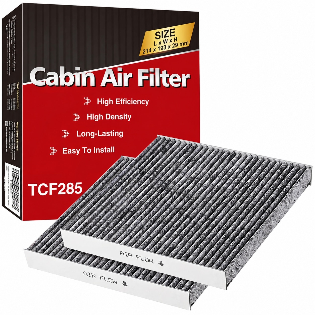 UUDULY  Cabin Air Filter with Activated Carbon Compatible with Toyota Camry RAV4 Highlander Corolla 4Runner Tundra Prius Sienna Lexus Scion