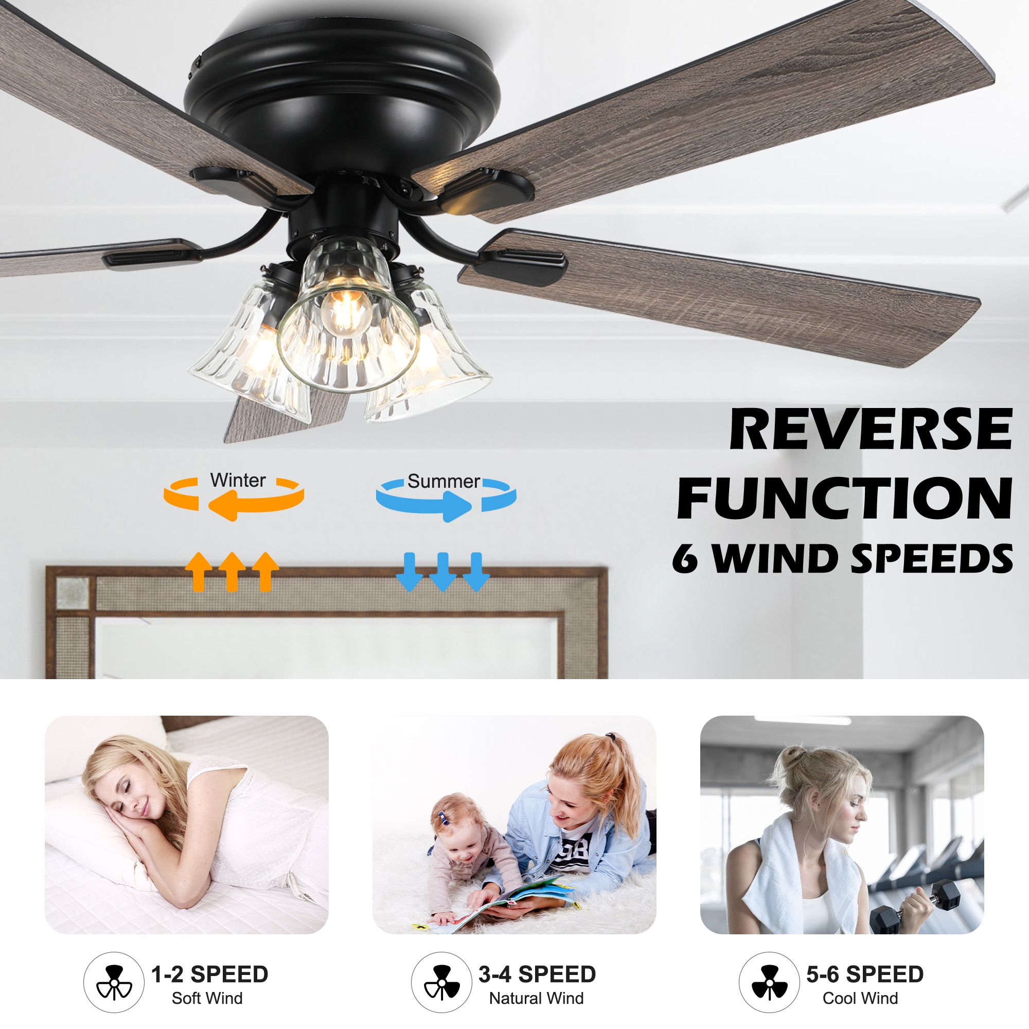 Oaks Decor DC5215-GED Ceiling-Fans - View #10