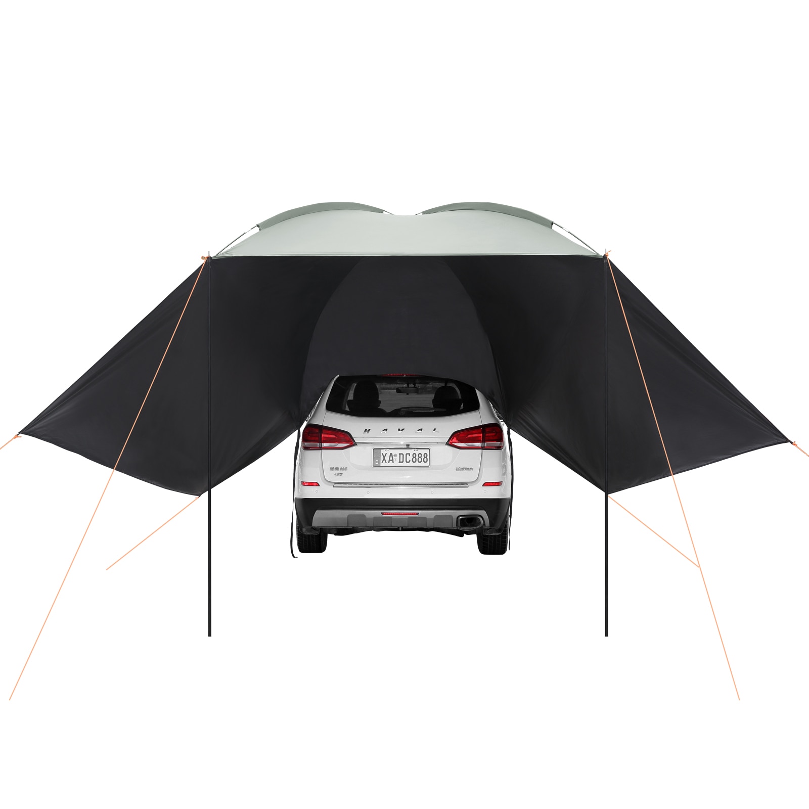 Large Portable Gray Car Side Awning with UV Protection