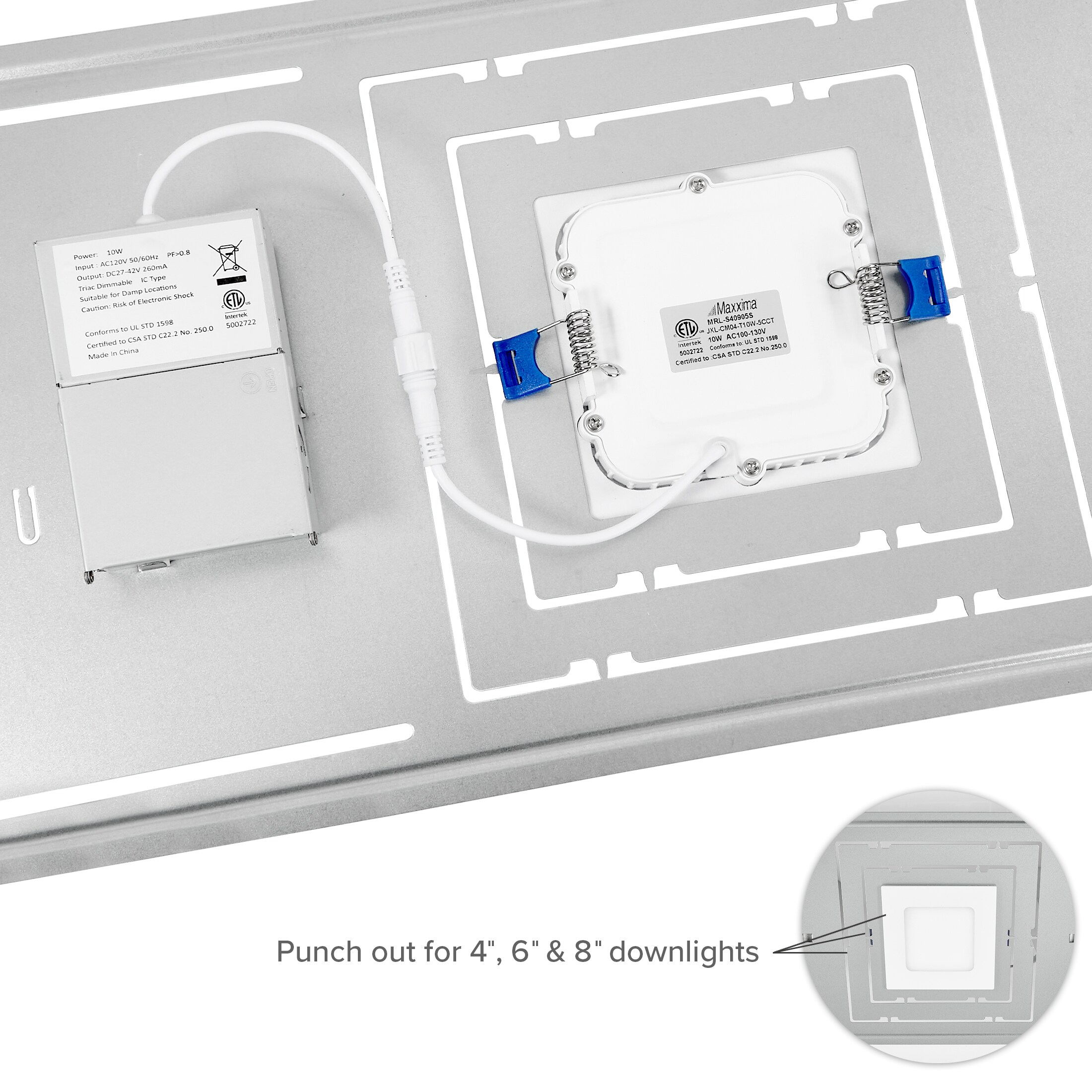 Maxxima MRL-S48PLATE-10 Recessed-Ceiling-Light-Seals-Barriers - View #8