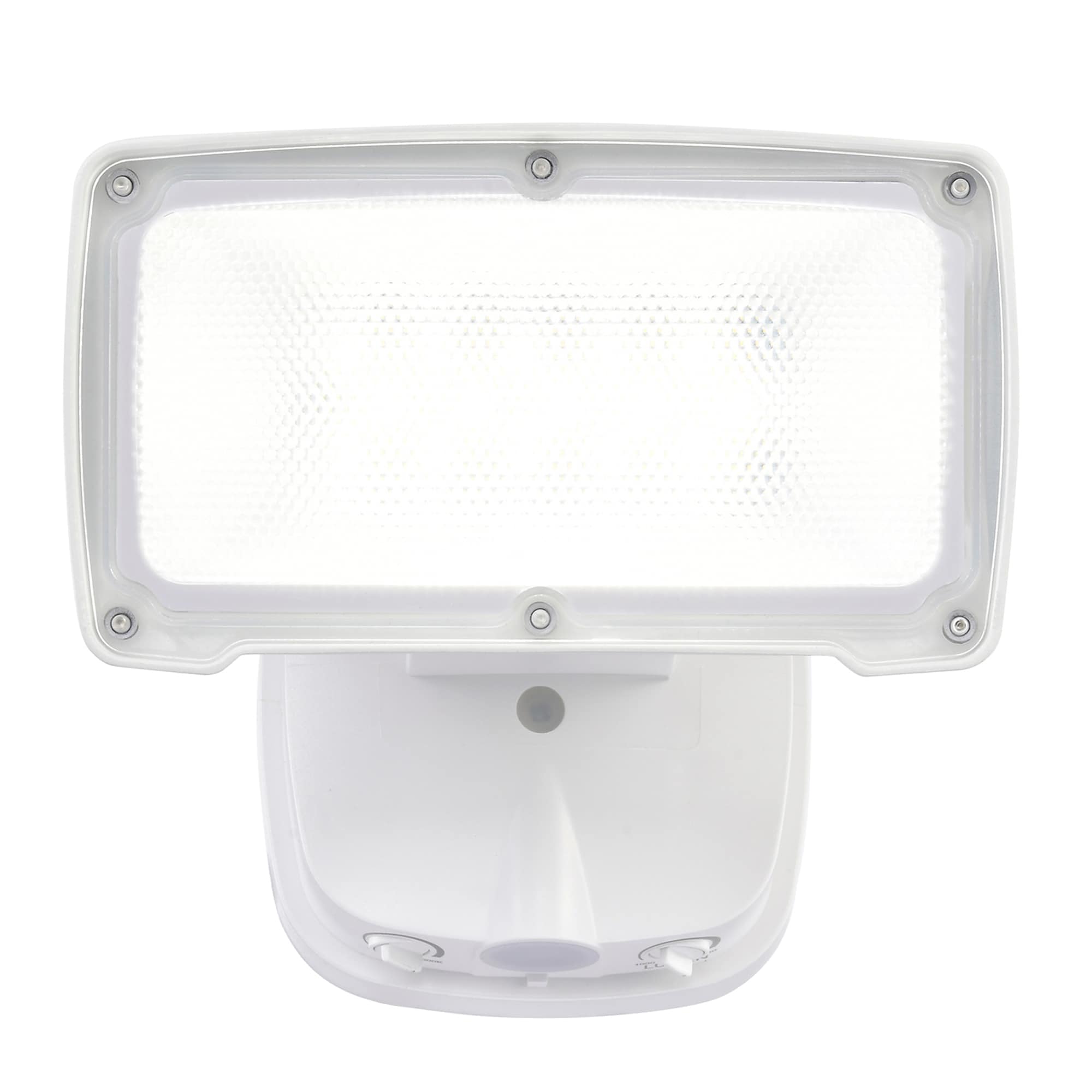 AWSENS AW2181D-WH 26 -Watt EQ Hardwired LED White 1 -Head Dusk-to-Dawn Flood Light 2500 -Lumen