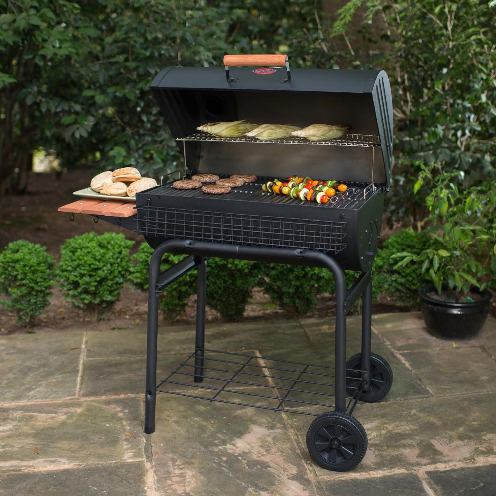 Char Griller 29 in W Black Barrel Charcoal Grill at Lowes