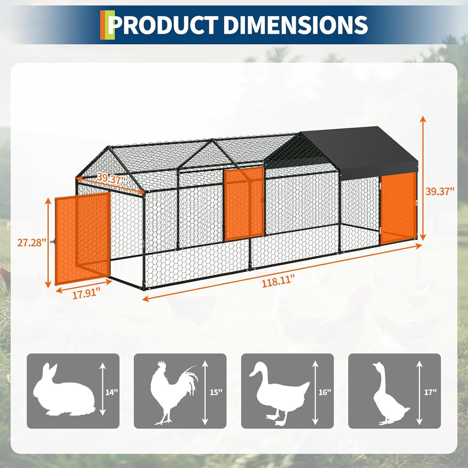 Qeetex GGL-PPG-33EVARQG Chicken-Coops-Rabbit-Hutches - View #2