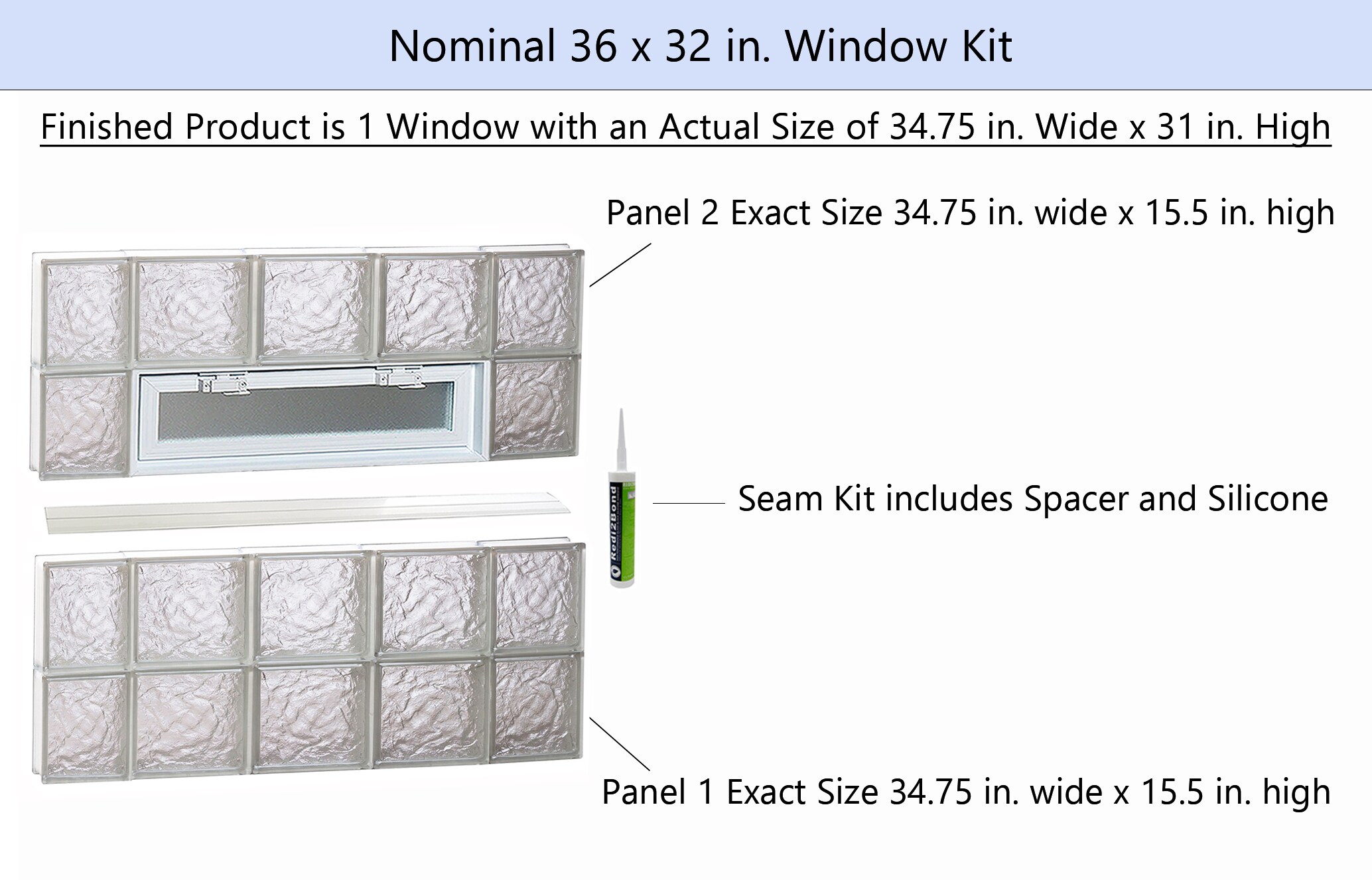 REDI2SET V3632IS Glass-Block-Windows - View #2