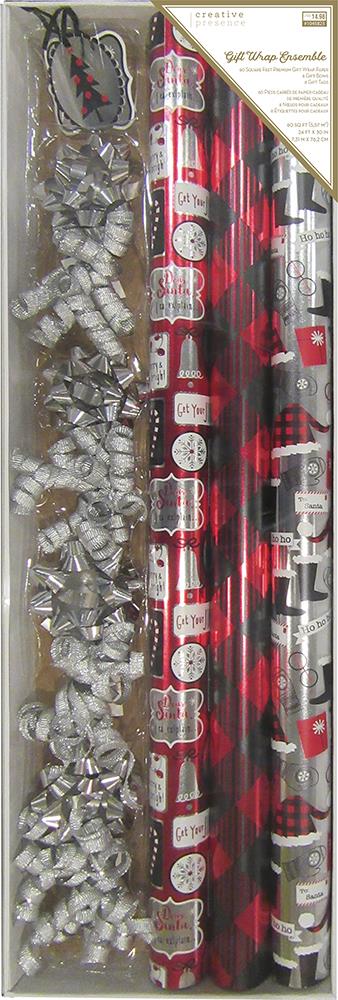Creative Presence IG100446 2.5-ft x 24-ft Christmas Wrapping Paper