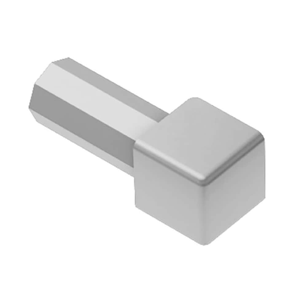 Schluter Systems E/PQ125PG Quadec 0.5-in W x 1.0-in L Classic grey PVC Outside corner Tile Edge Trim