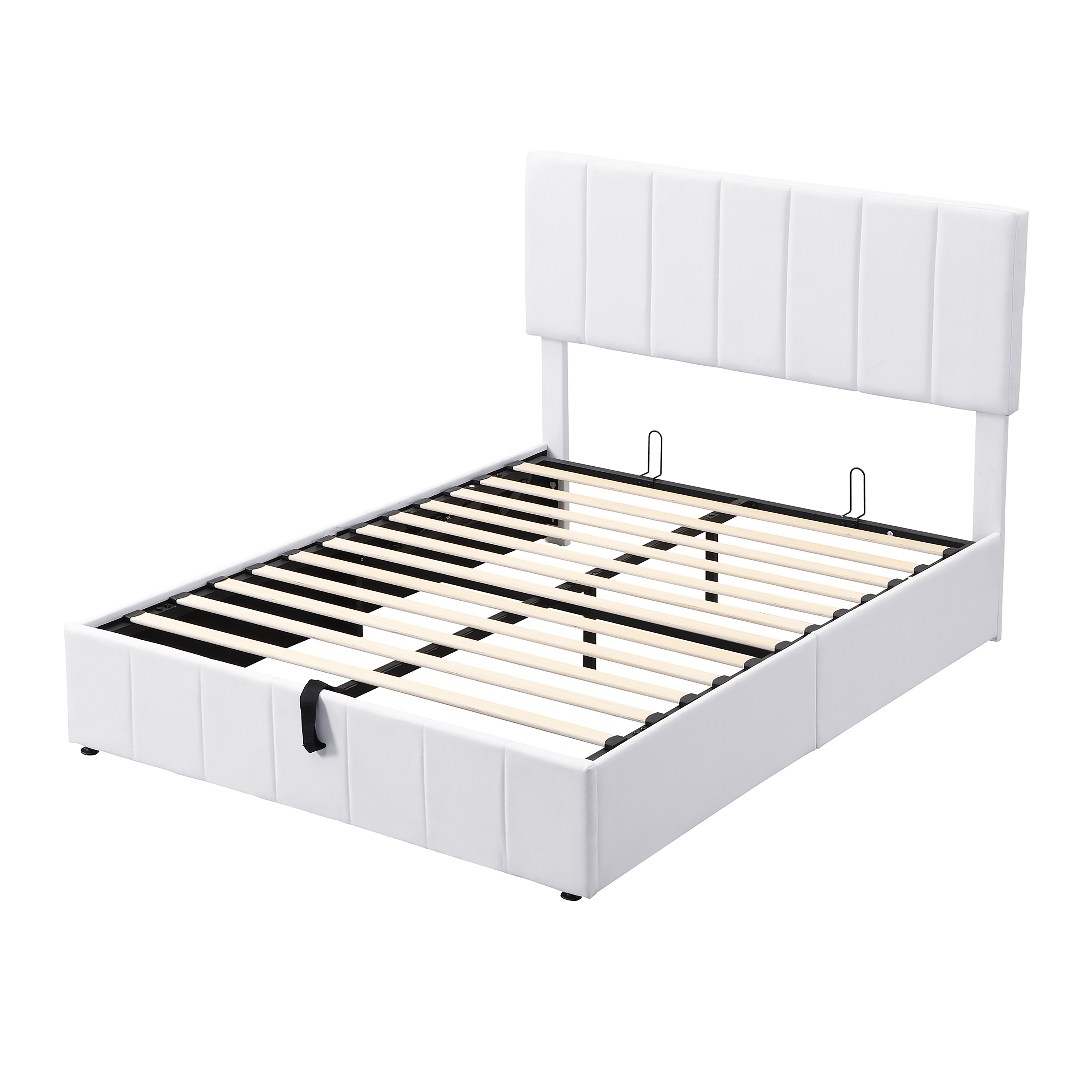 Full White Bed Frame Storage with Headboard