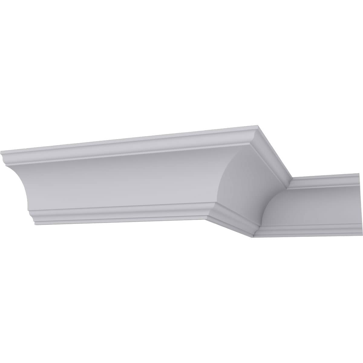 Ekena Millwork MLD07X06X09HO-CASE-8 6-3/8-in T x 8-7/8-in W x 7-ft 10-1/2-in L Primed Urethane Crown Moulding 8 -Pack