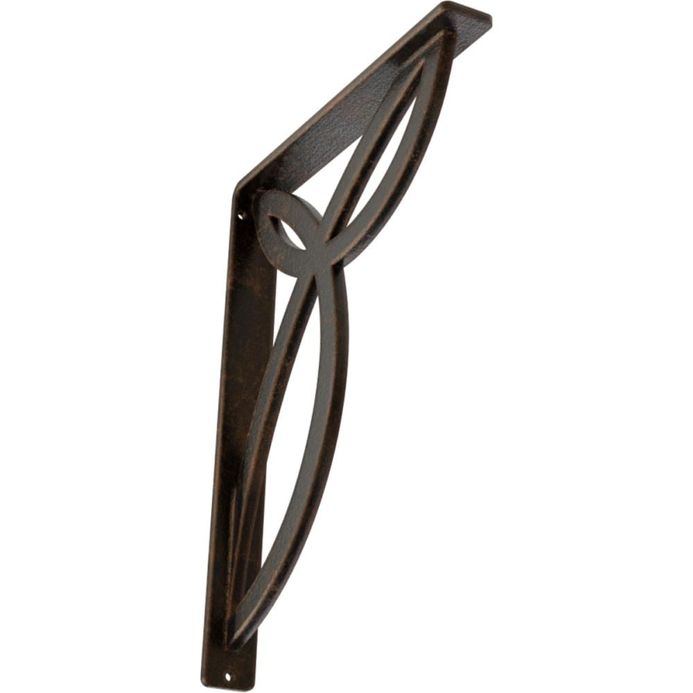 Ekena Millwork BKTM01X10X12SVEABZ Versailles 10-in x 1.5-in x 12-in Antique bronze Wrought iron Countertop support bracket