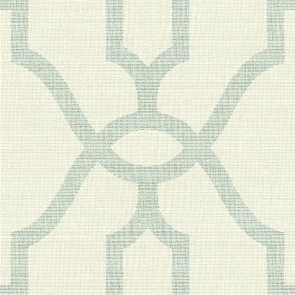 Magnolia Home ME1553 56-sq ft Eggshell Blue On Cream Paper Geometric Prepasted Soak and Hang Wallpaper