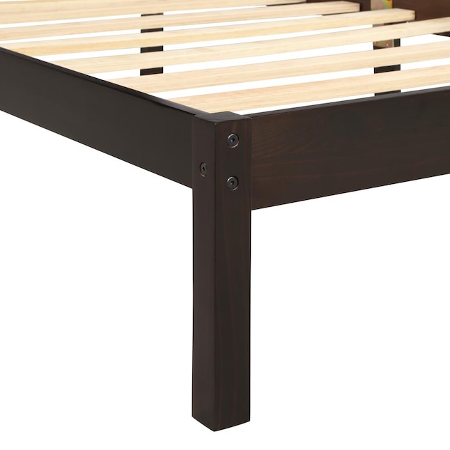 Clihome Classic Platform Bed Espresso, How To Put Together Spa Sensations Platform Bed Frame